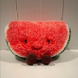 Jellycat Fuzzy Watermelon Slice Plush - Red and Green